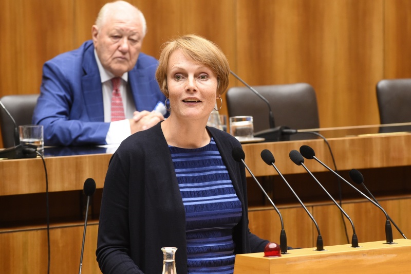 Geschäftsführerin IFES Eva Zeglovits am Rednerpult