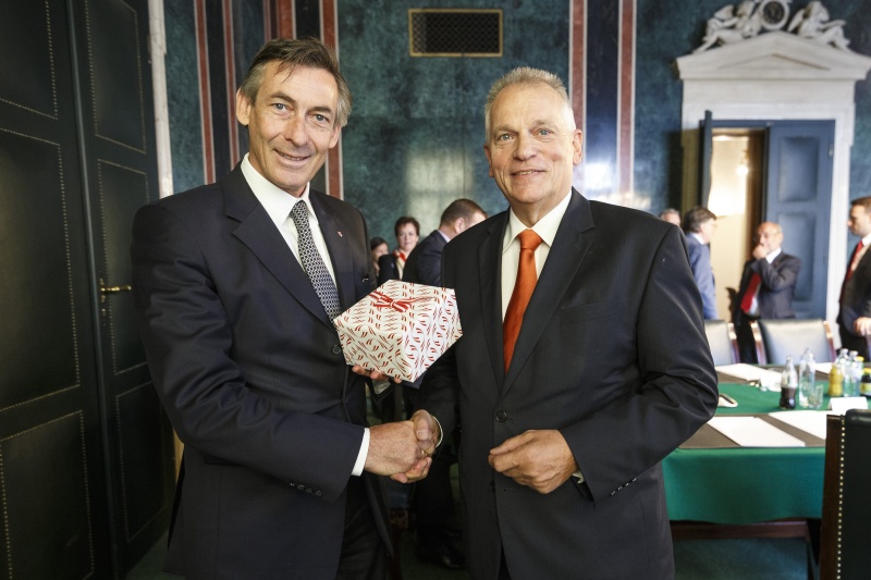 v.re: Bundesratspräsident Gottfried Kneifel (V) Südtiroler Landtagspräsidenten Thomas Widmann