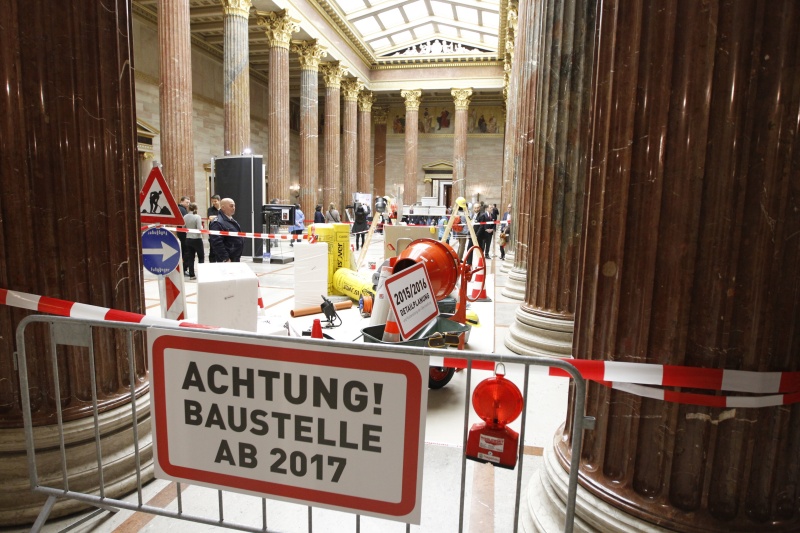 Blick in Richtung Säulenhalle - Ausblick auf den Umbau