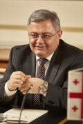 Der georgische Parlamentspräsident Davit Usupashvili während der Aussprache