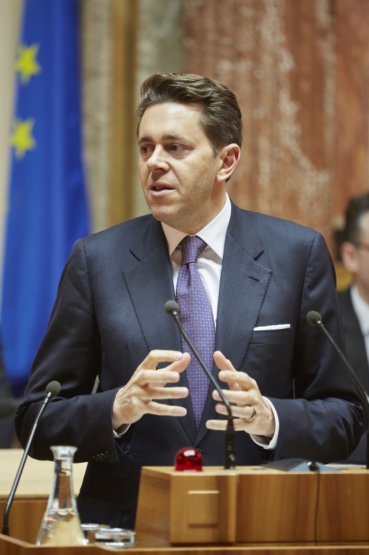 Staatssekretaer Harald Mahrer am Rednerpult