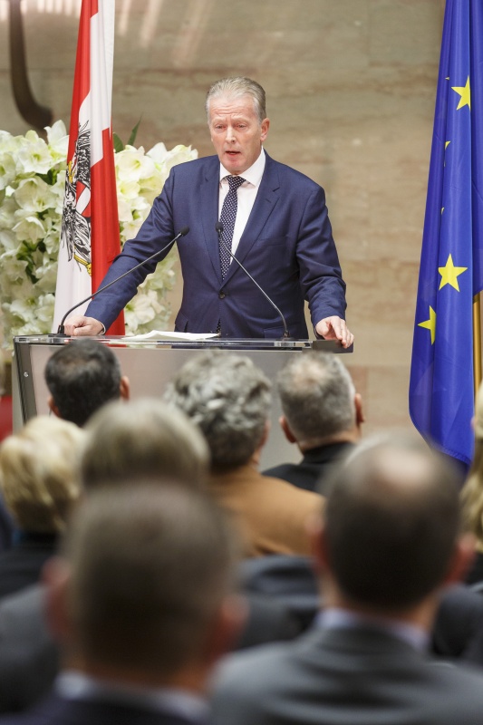 Vizekanzler Reinhold Mitterlehner (V) bei seiner Ansprache