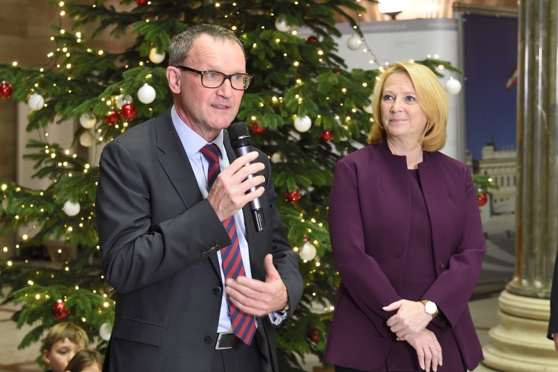 v.li.: Vorstandssprecher Österreichische Bundesforste AG Rudolf Freidhager, Nationalratspräsidentin Doris Bures (S)