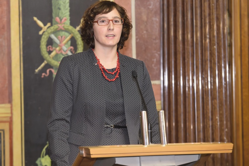 Preisträgerin Christina Ortner am Wort