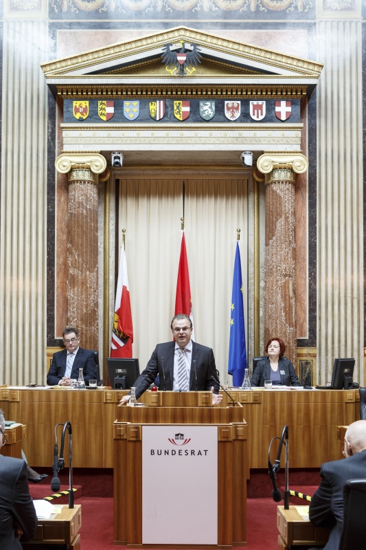 Bundesrat Hans-Jörg Jenewein (F) am Rednerpult