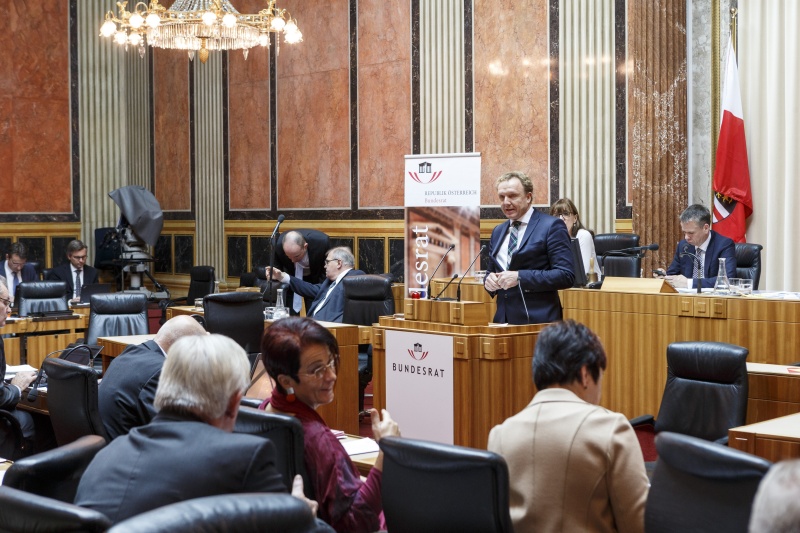 Bunderat Reinhard Pisec (F) am Rednerpult