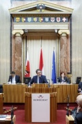 Bundesrat Rene Pfister (S) am Rednerpult