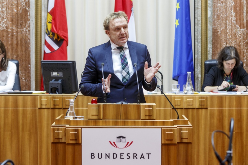 Bunderat Reinhard Pisec (F) am Rednerpult