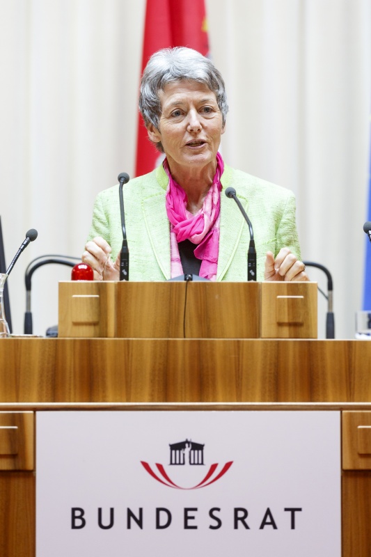 Bundesrätin Heidelinde Reiter (G) am Rednerpult