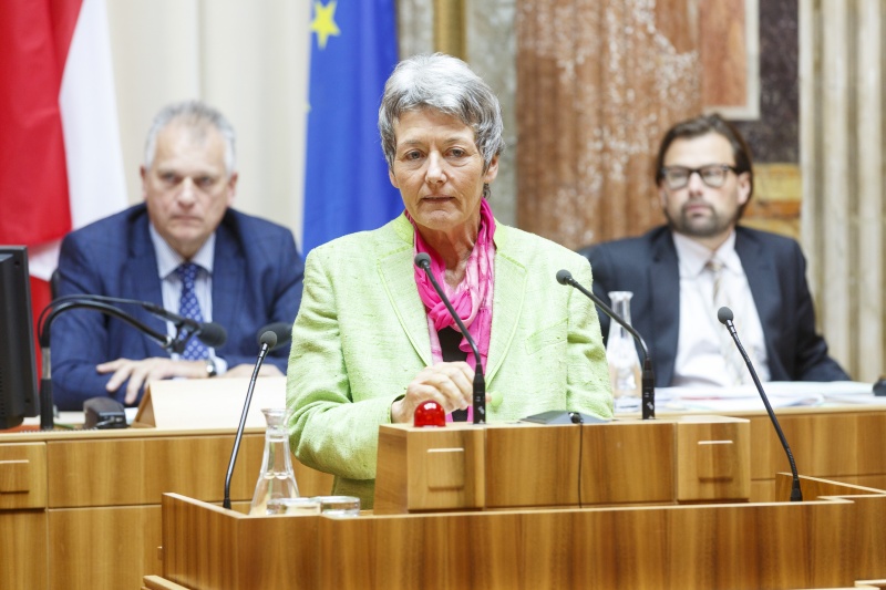 Bundesrätin Heidelinde Reiter (G) am Rednerpult