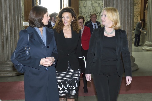 v.re.: Nationalratspräsidentin Doris Bures (S) und die Präsidentin der italienischen Abgeordnetenkammer Laura Boldrini