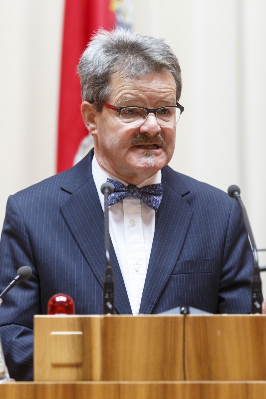 Bundesrat Gerd Krusche (F) am Rednerpult