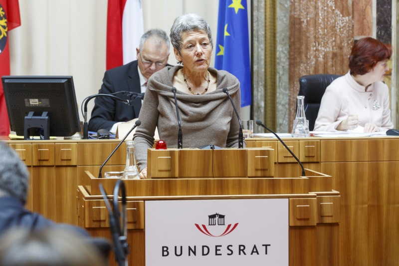 Bundesrätin Heidelinde Reiter (G) am Rednerpult