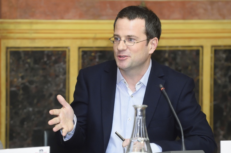 Dokumentationsarchiv des österreichischen Widerstandes Herwig Czech bei seinen Ausführungen