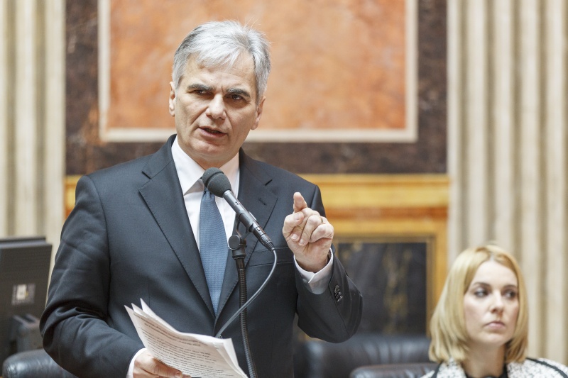 Bundeskanzler Werner Faymann (S) am Wort