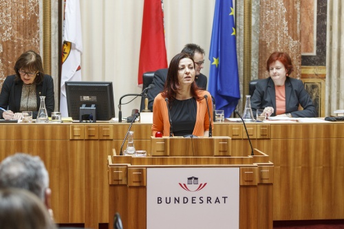 Bundesrätin Ewa Dziedzic (G) am Rednerpult