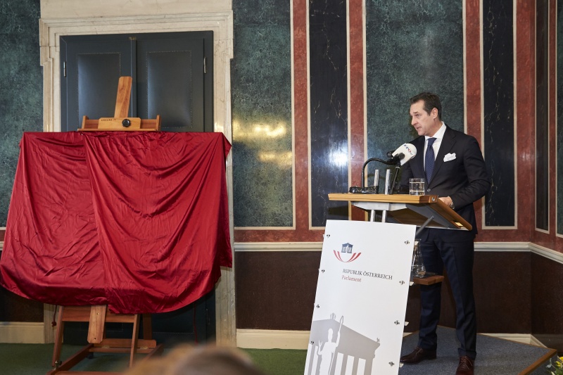 Klubobmann Heinz Christian Strache (F) bei seiner Festrede