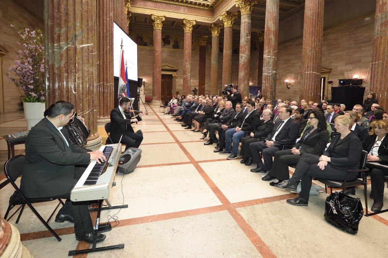 Musikalische Umrahmung Martin Denic Ensemble: Blick Richtung VeranstaltungsteilnehmerInnen