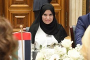 Parlamentspräsidentin der Vereinigten Arabischen Emirate Amal Al Qubaisi bei der Aussprache