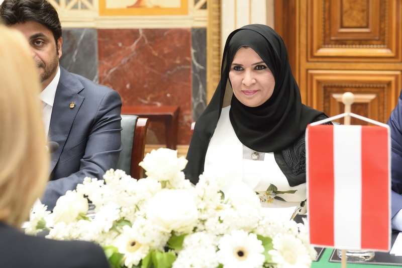 Parlamentspräsidentin der Vereinigten Arabischen Emirate Amal Al Qubaisi bei der Aussprache
