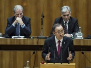 Rede von UN-Generalsekretär Ban Ki-moon im Sitzungssaal des Nationalrates