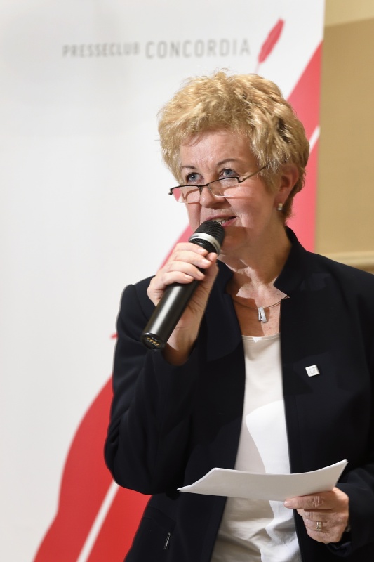 Generalsekretärin Astrid Zimmermann Presseclub Concordia am Wort