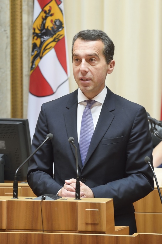 Bundeskanzler Christian Kern (S) bei seinen Ausführungen