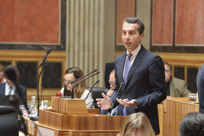 Bundeskanzler Christian Kern (S) bei seinen Ausführungen