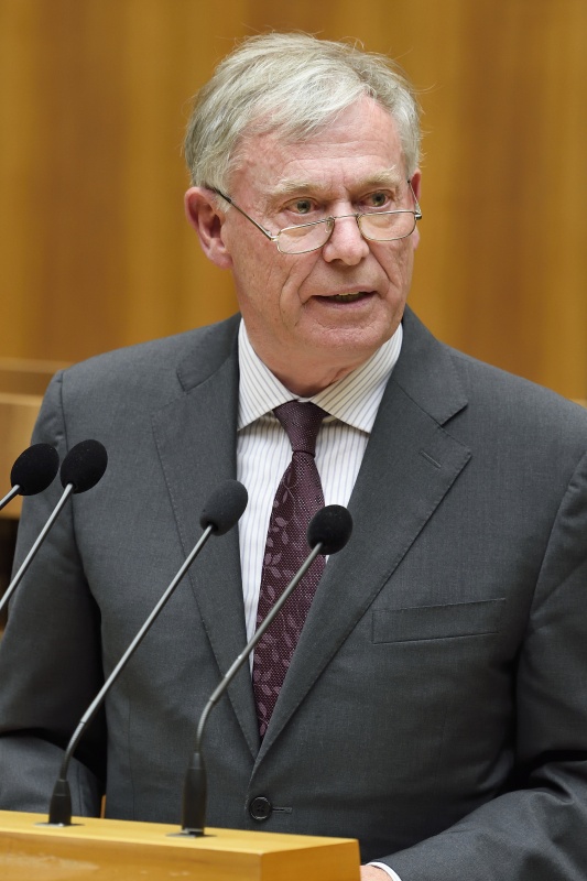 Der Deutsche Bundespräsident a.D. Horst Köhler bei seiner Rede