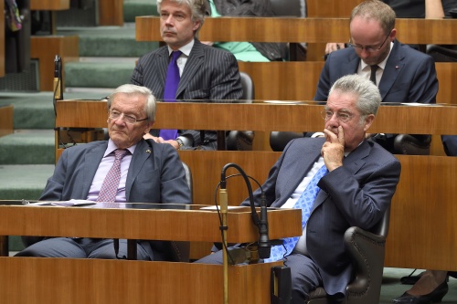 Von links: Bundeskanzler a.D Wolfgang Schüssel, Bundespräsident Heinz Fischer