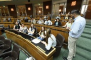 Führung durch das Parlamentsgebäude für die teilnehmenden SchülerInnen