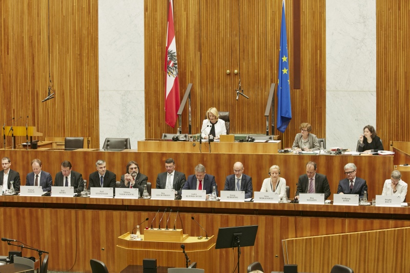 Begrüßung durch Nationalratspräsidentin Doris Bures (S)