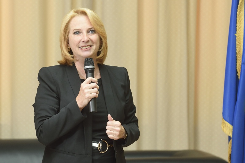 Nationalratspräsidentin Doris Bures (S) bei der Begrüßung