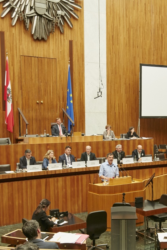 Nationalratsabgeordneter Georg Willi (G) am Rednerpult