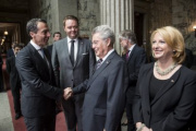 Von links: Bundeskanzler Christian Kern (S), Bundesratspräsident Mario Lindner (S), Bundespräsident a.D. Heinz Fischer, Nationalratspräsidentin Doris Bures (S)