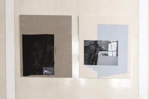 Jörg Reissner - Ohne Titel, 2011, Acryl, Druck auf Papier auf Leinwand je: 150 x 125 cm