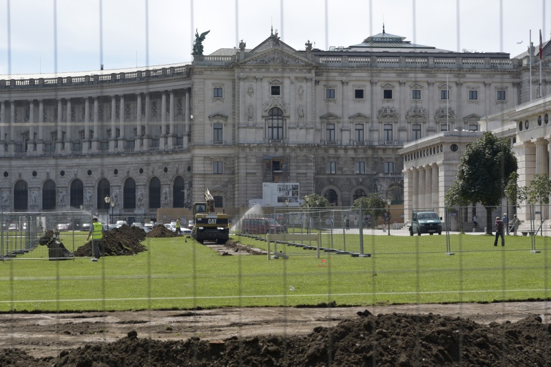 Grabungsarbeiten am Heldenplatz