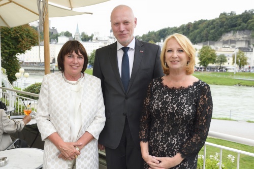 von links: Nationalratspräsidentin Doris Bures (S) mit dem Präsidenten der slowenischen Nationalversammlung Dr. Milan Brglez und Nationalsratsabgeordnete Gisela Wurm (S)