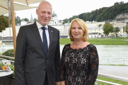 von rechts: Nationalratspräsidentin Doris Bures (S) mit dem Präsidenten der slowenischen Nationalversammlung Dr. Milan Brglez