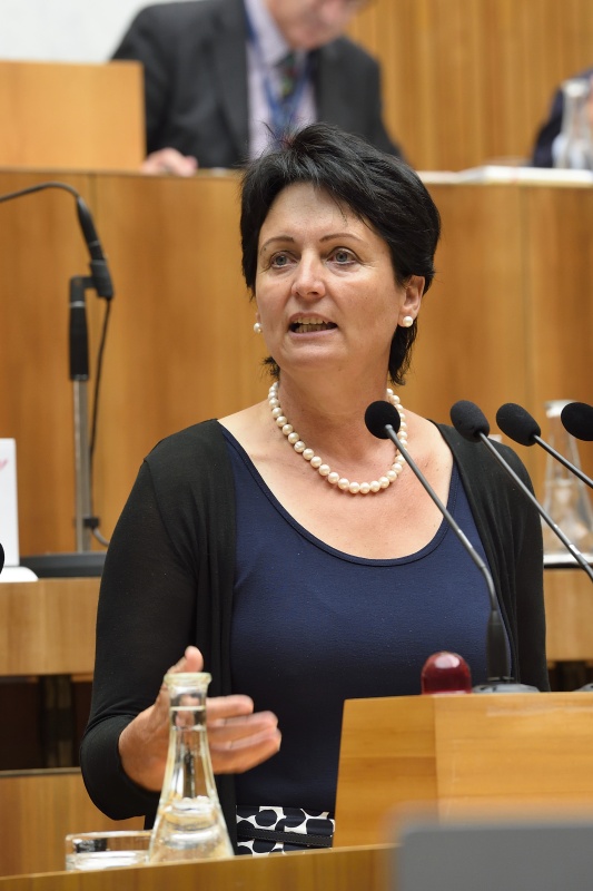 Nationalratsabgeordnete Waltraud Dietrich (T) am Wort