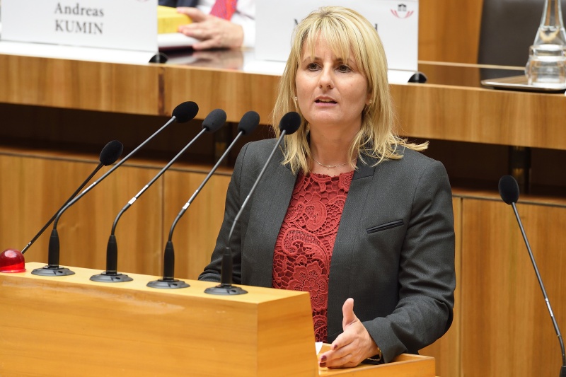 Abgeordnete zum EU Parlament Karoline Graswander-Hainz (S) am Wort