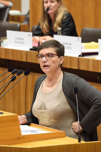 Landtagsabgeordnete Madeleine Petrovic (G) am Wort