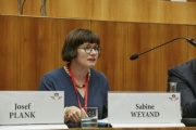 Stellvertretende Generaldirektorin der Europäischen Kommission DG Trade Sabine Weyand bei ihrem Eingangsstatement