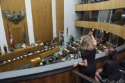 Chrystia Freeland in der Präsidentenloge im Nationalratssitzungssaal