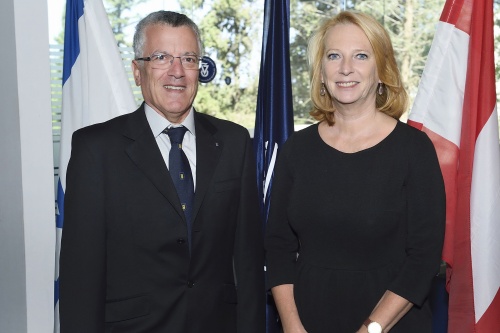 Von rechts: Nationalratspräsidentin Doris Bures (S) und der Vizepräsident für internationale Beziehungen des Technion Boat Golany