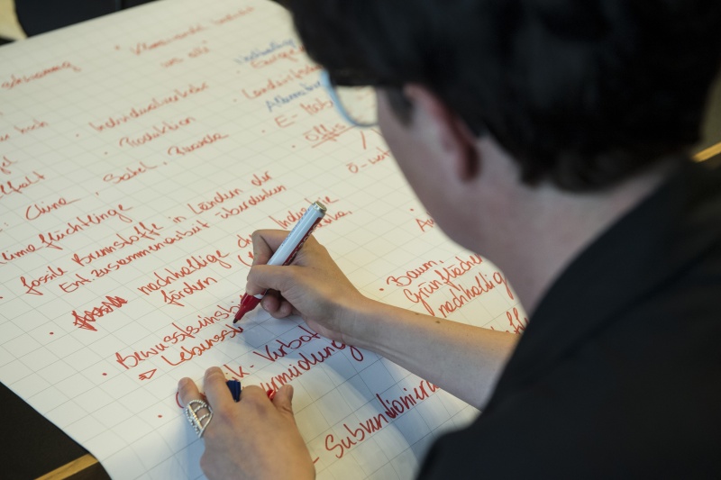 Themen werden schriftlich festgehalten