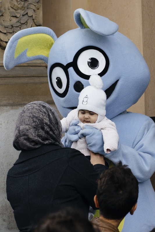 Lesco vor der Demokratiewerkstatt