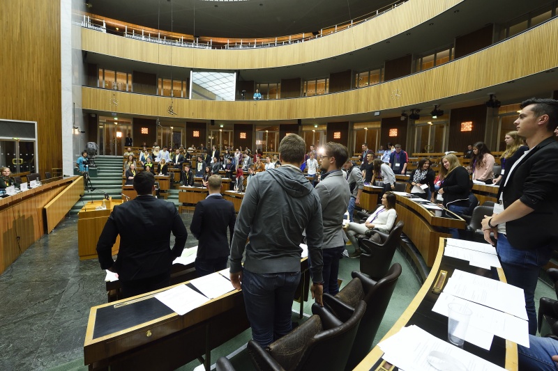 Abstimmung im Plenarsaal des Nationalrates