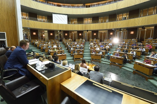 Blick vom Präsidium in den Plenarsaal des Nationalrates