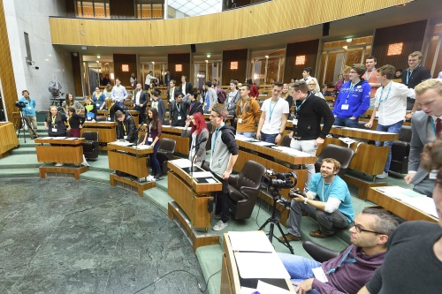 Abstimmung im Plenarsaal des Nationalrates